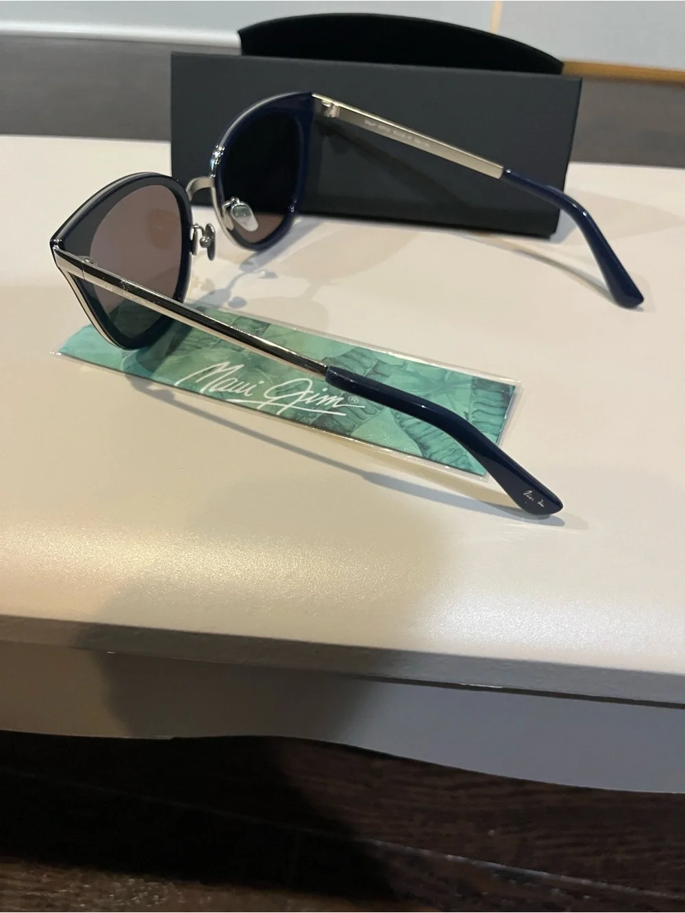 Maui Jim Women's Navy Frame Blue Mirrored Sunglasses